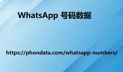 WhatsApp 号码数据