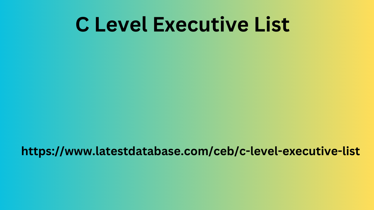 C Level Executive List 